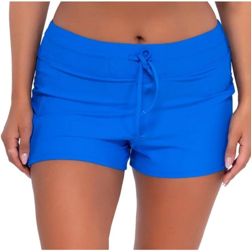 Active Swim Short Bottoms in Royal Blue Adjustable‎ Waist Comfort Panty Sz 3XL